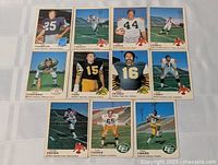 All eleven cards laid out front facing