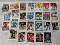 All 25 cards laid out showing player selection and header card