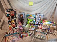 Full lot showing all packaged toys