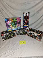 All boxed toys front view