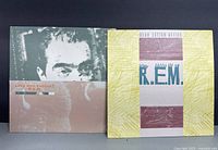 Front covers of the two R.E.M. vinyl records: Lifes Rich Pageant (left) and Dead Letter Office (right)