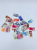 Overview of pile of assorted Mexican stamps
