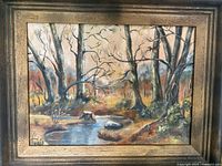 Full view of framed Cathy Teall painting