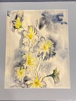 Full view of matted watercolour showing composition and colours