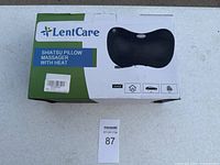 Box for LentCare Shiatsu pillow massager showing product image and branding