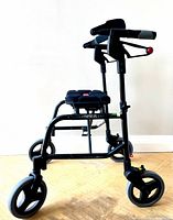 Side view of Nexus 3 Low rollator showing frame, wheels, seat and brakes