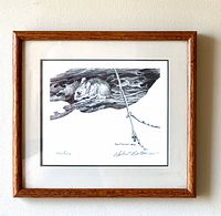 Framed print showing full artwork, mat, and frame