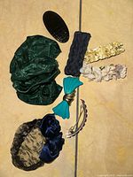 All eight hair accessories laid out together for overview