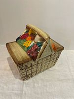 Angled view showing jar assembled with fruit lid