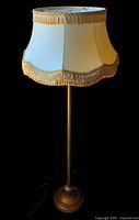 Floor lamp with fabric shade assembled