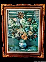 Full view of framed Van Gogh bouquet print