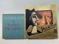 Front covers of both art books side by side on a white background showing the distinctive cover designs and condition.