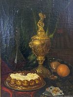 close view of painting center objects