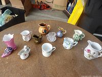 All ten miniature items on table