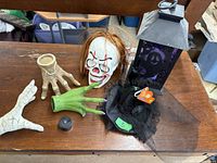 Overall shot of all Halloween items on tabletop