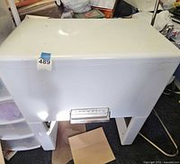 Ironrite ironer closed showing cabinet form