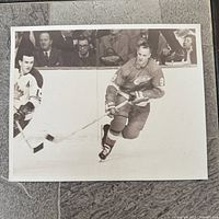 Front view of entire photograph showing both players
