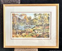 Full view of framed limited edition print with mat