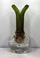 Front view showing full vase profile, colors and bubble base