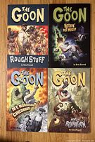 Four The Goon trade paperbacks front covers visible
