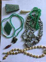 Overall view of all jewelry items on white background