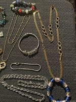 Closer view right side necklaces and cuff