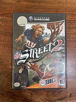 Front of NFL Street 2 GameCube case showing cover art and ratings