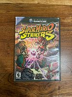 Front view of Super Mario Strikers GameCube case