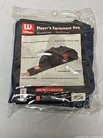 Front of sealed Wilson player's equipment bag package