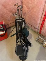Stand bag with clubs visible