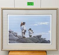 Front view of framed print with visible artwork and matting