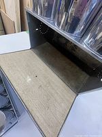 Interior and door of bread box