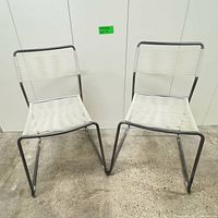 Front view of both chairs showing overall design and condition