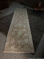 Full length view of the runner rug laid flat