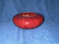 Top angle showing overall form and oxblood glaze