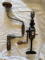 Both drills side by side on cloth