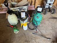 All five sprayers grouped together