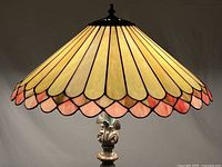 Full view of lamp showing shade and base