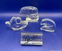 All four glass items grouped together