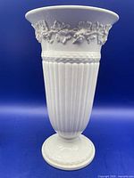 Full view of Wedgwood Queensware pedestal vase