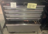 Front view of Husky 5-drawer lower chest on casters