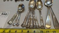 Group shot showing all spoons: demitasse, dessert, and dinner spoons