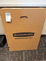 Exterior of sealed Bankers Box case