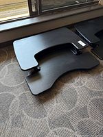 Top view of Varidesk ProPlus 36 desk converter showing two-tier platform