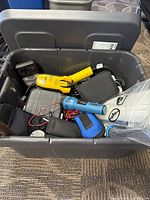 Tote full of electrical tools and accessories