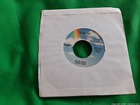 Front view of sleeved 45 RPM record