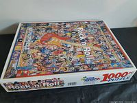 Puzzle box top showing Rock n Roll design and 1000 piece label