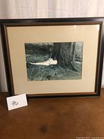 Front view of framed Andrew Wyeth print