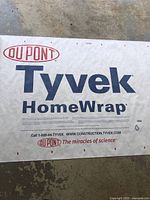 Tyvek HomeWrap branding on roll