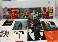 Front jackets showing all ten LPs